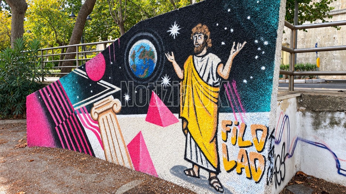 Tra i murales di Crotone, Milone, Filolao e Alcmeone raccontano la città - Foto: Redazione 