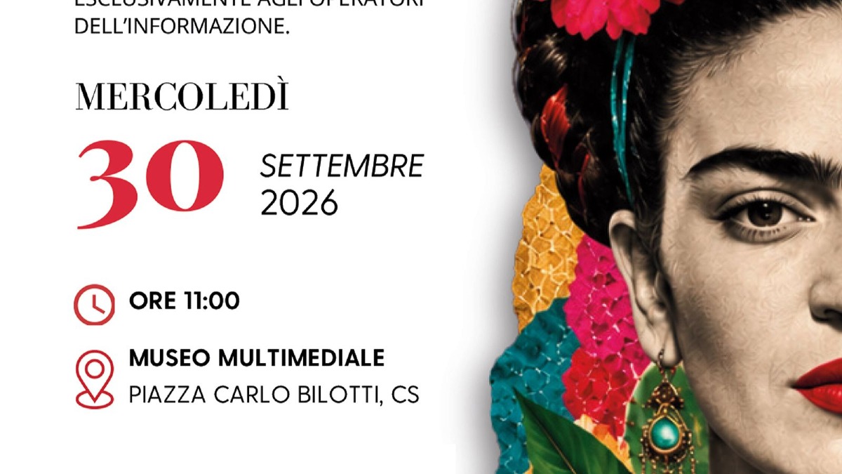 A Cosenza arriva “Frida Kahlo – Viva La Vida”, la mostra immersiva dedicata all’artista messicana -  Foto Uff. Stampa uff Stampa Idea Cosenza