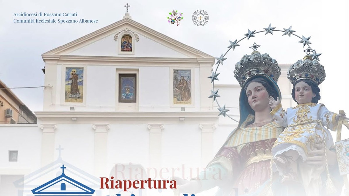 Spezzano Albanese, torna a splendere la Chiesa di Santa Maria del Carmine - Foto Locandina Uff. Stampa Diocesi di rossano - cariati