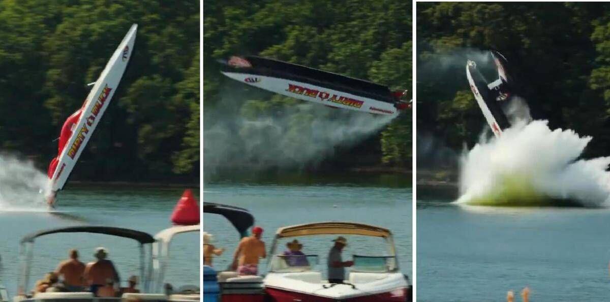 Motoscafo decolla a 320 km orari e si ribalta, l'incidente da brividi - Video - 