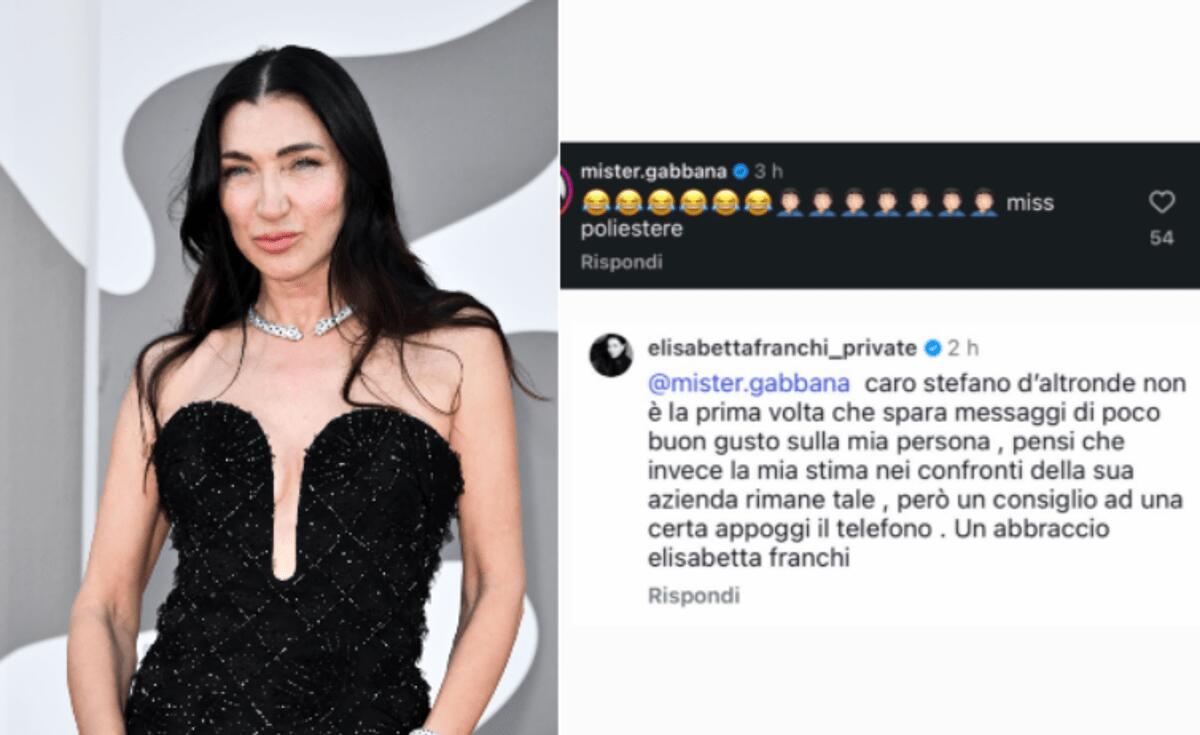 Stefano Gabbana stronca Elisabetta Franchi, il botta e risposta social dopo il red carpet a Venezia - 