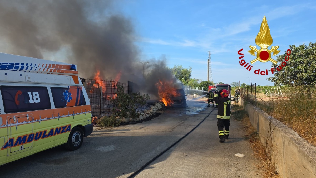 Incendio Canile Cirò Marina Oasi Argo - Foto Uff. Stampa Vigili del fuoco crotone 4.09.2026