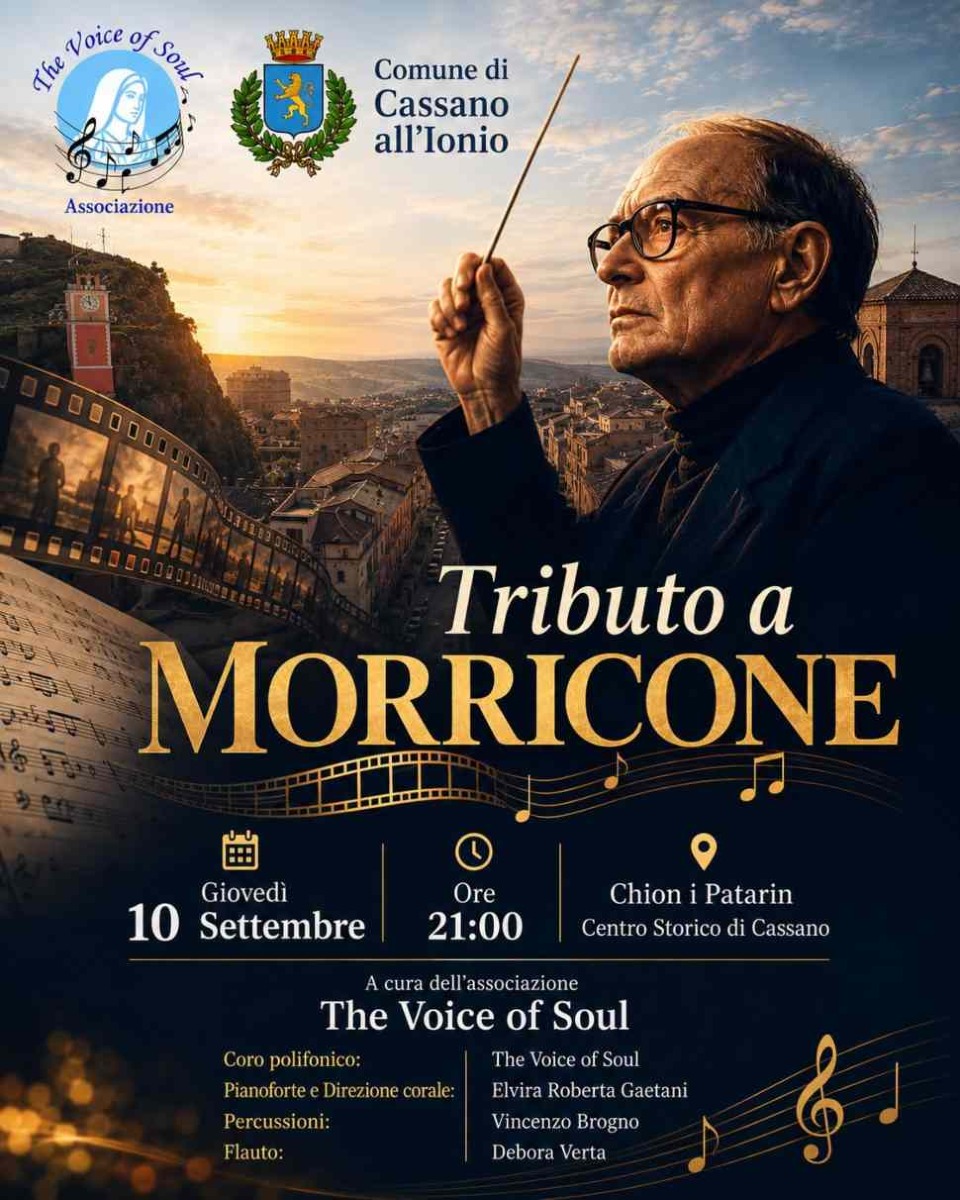 Omaggio a Ennio Morricone Locandina - Foto Uff. Stampa Comune di Cassano 