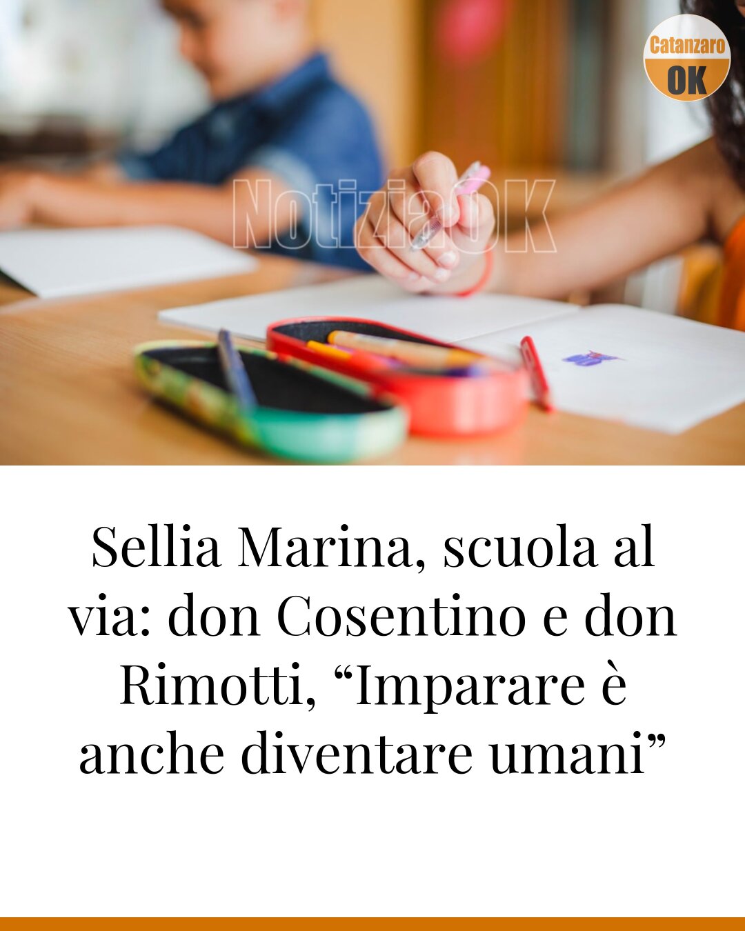 Sellia Marina, scuola al via: don Cosentino e don Rimotti, “Imparare è anche diventare umani”