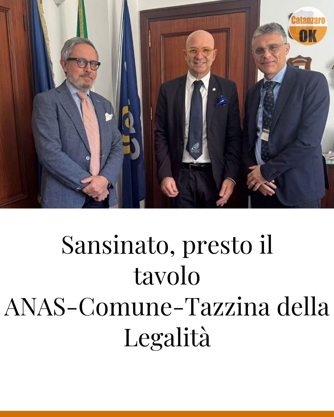 Sansinato, presto il tavolo ANAS-Comune-Tazzina della Legalità