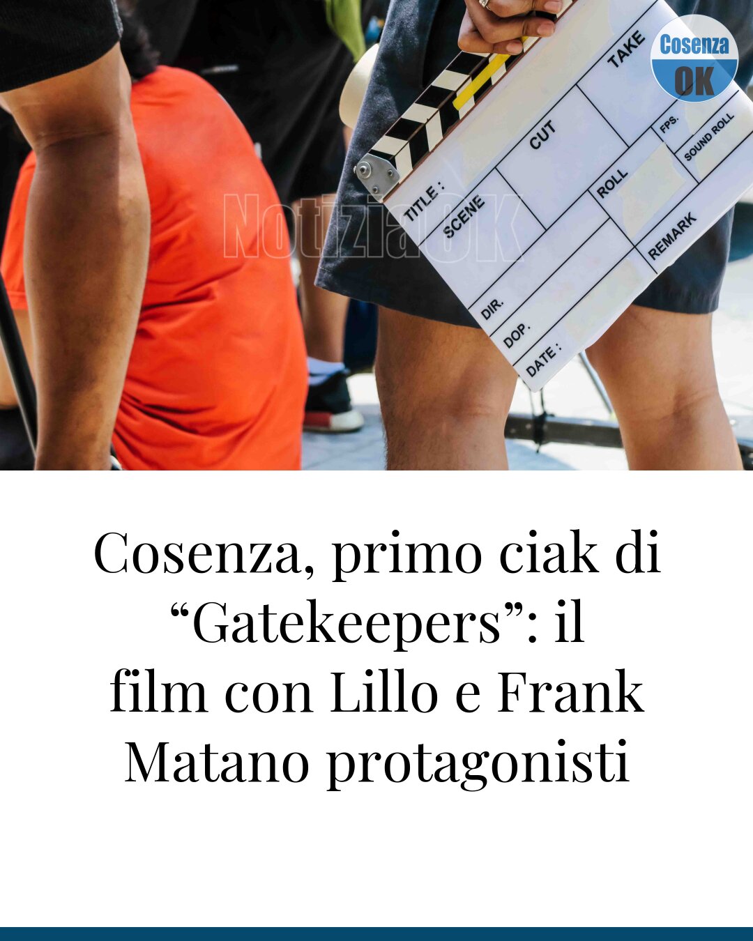 Cosenza, primo ciak di “Gatekeepers”: il film con Lillo e Frank Matano protagonisti
