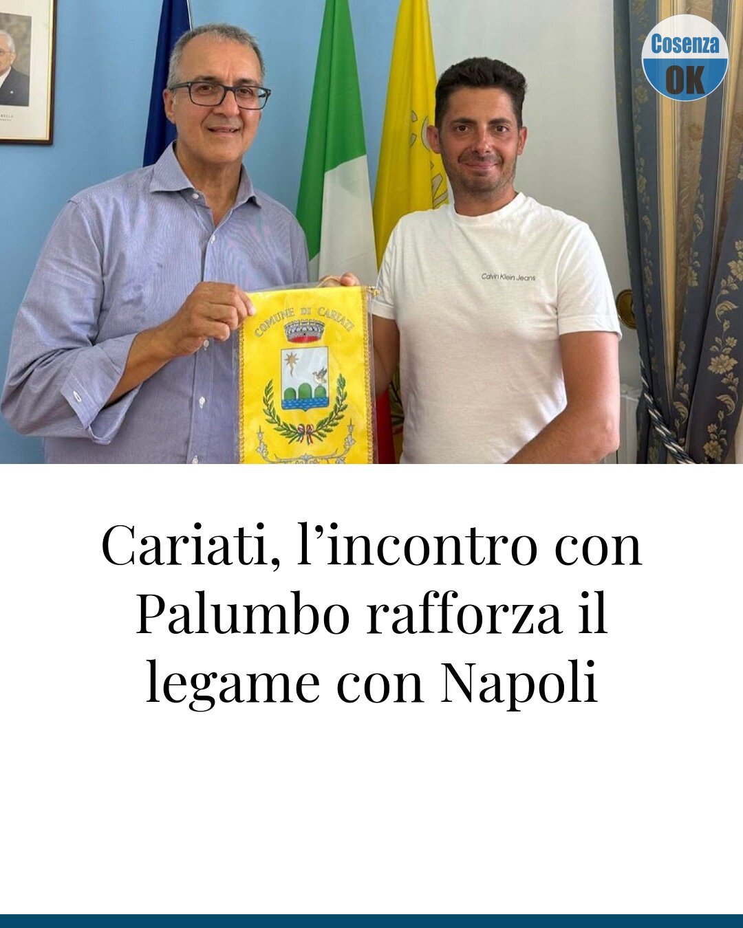 Cariati, l’incontro con Palumbo rafforza il legame con Napoli