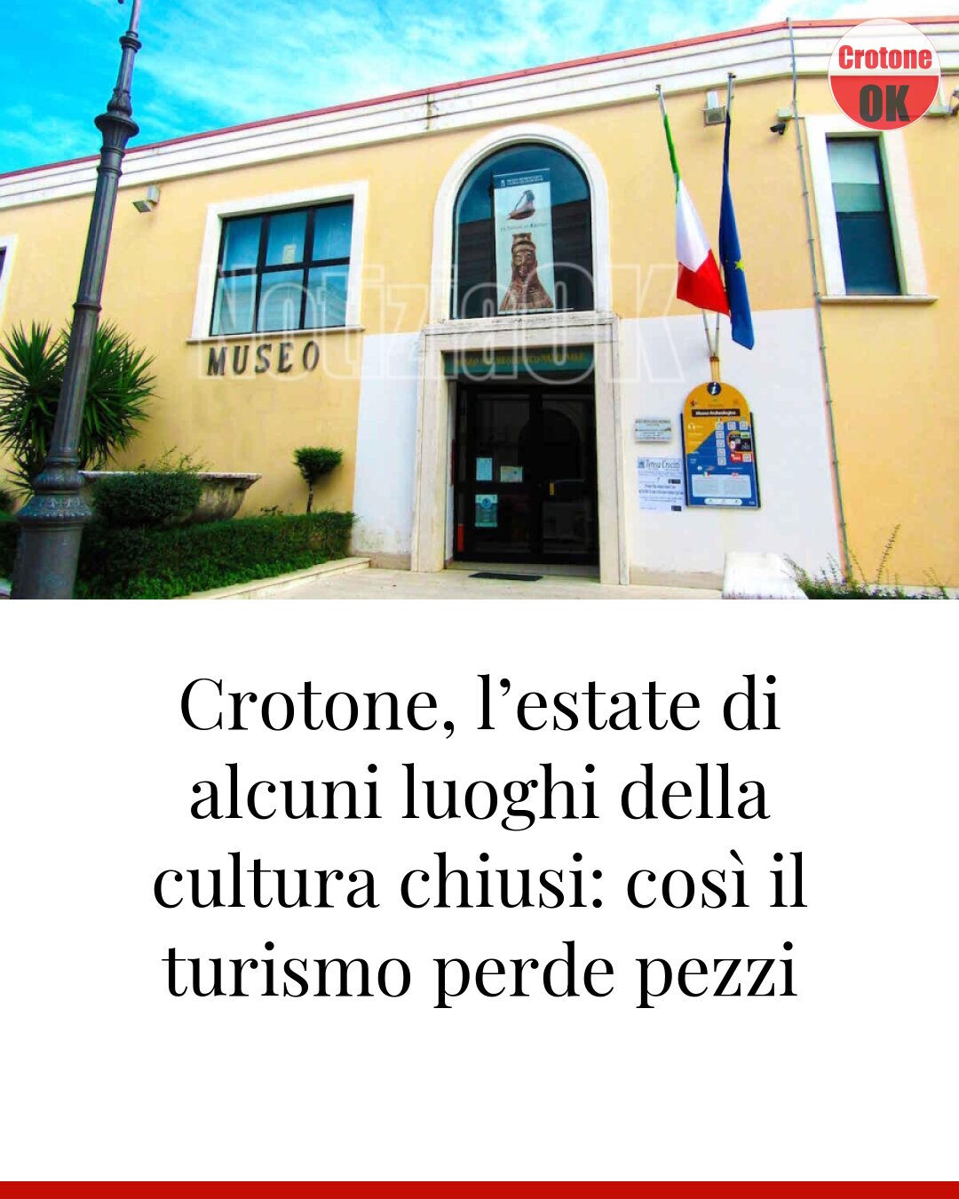 Crotone, l’estate di alcuni luoghi della cultura chiusi: così il turismo perde pezzi