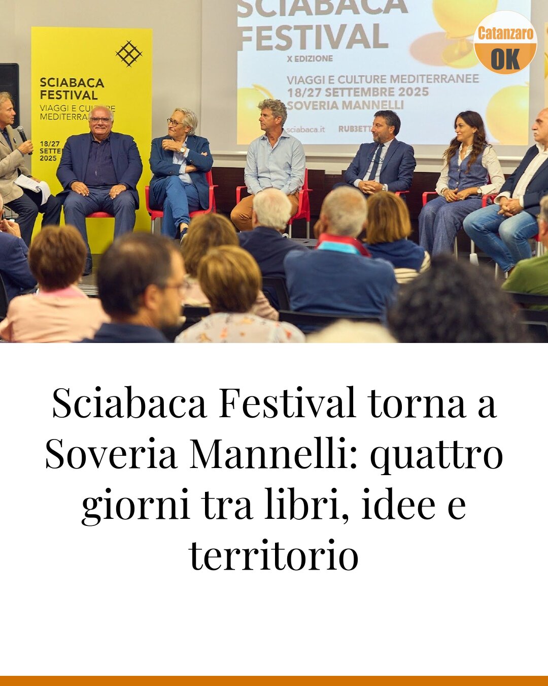 Sciabaca Festival torna a Soveria Mannelli: quattro giorni tra libri, idee e territorio