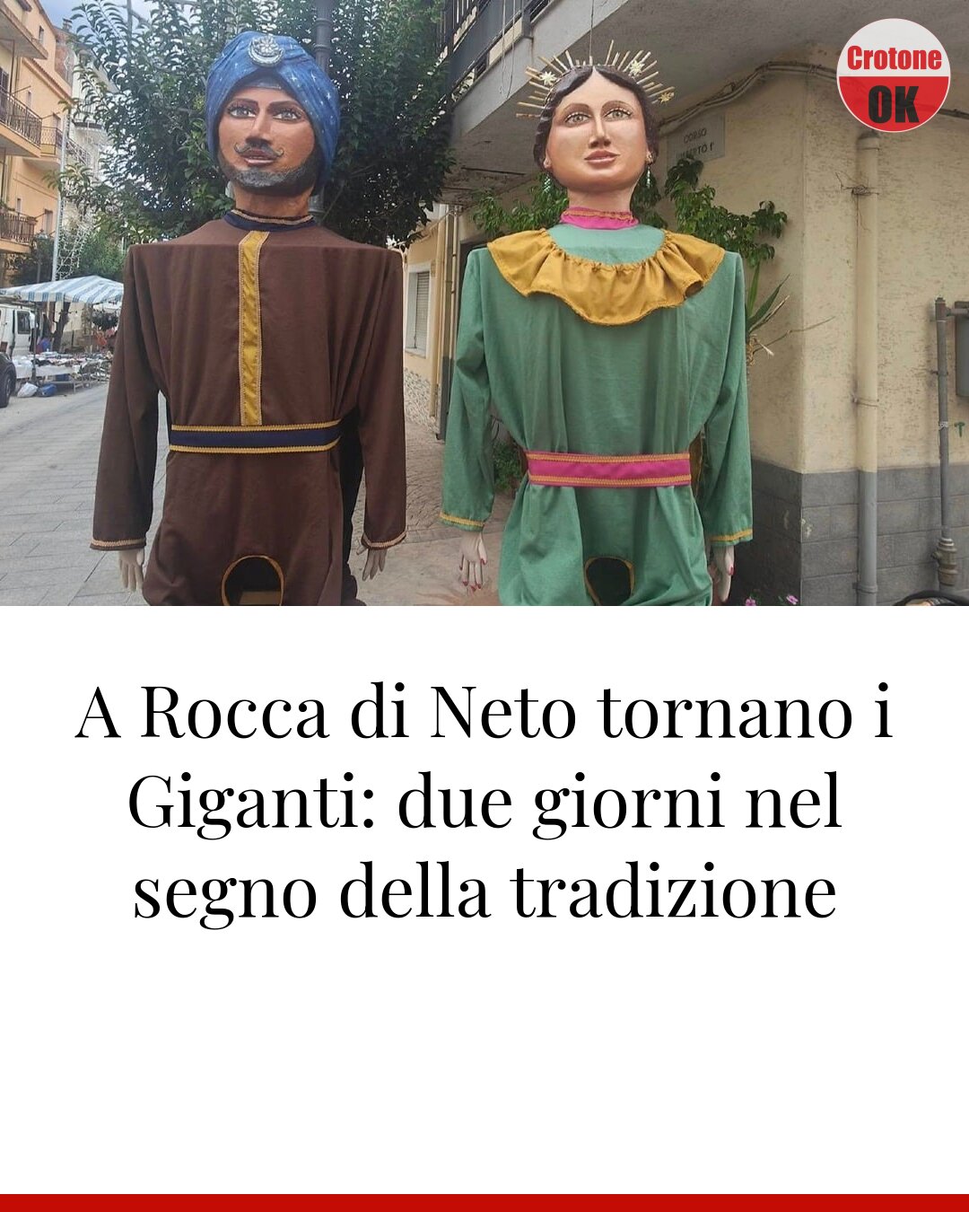 A Rocca di Neto tornano i Giganti: due giorni nel segno della tradizione