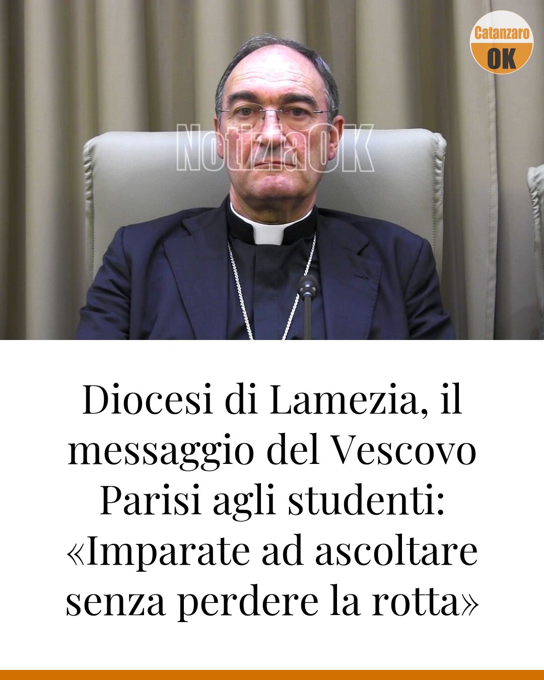 Diocesi di Lamezia, il messaggio del Vescovo Parisi agli studenti: «Imparate ad ascoltare senza perdere la rotta»