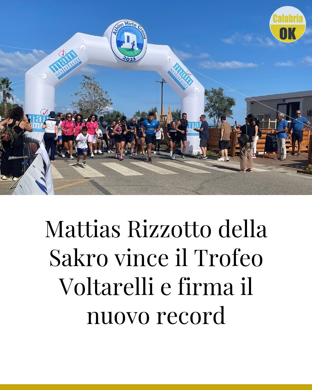 Mattias Rizzotto della Sakro vince il Trofeo Voltarelli e firma il nuovo record