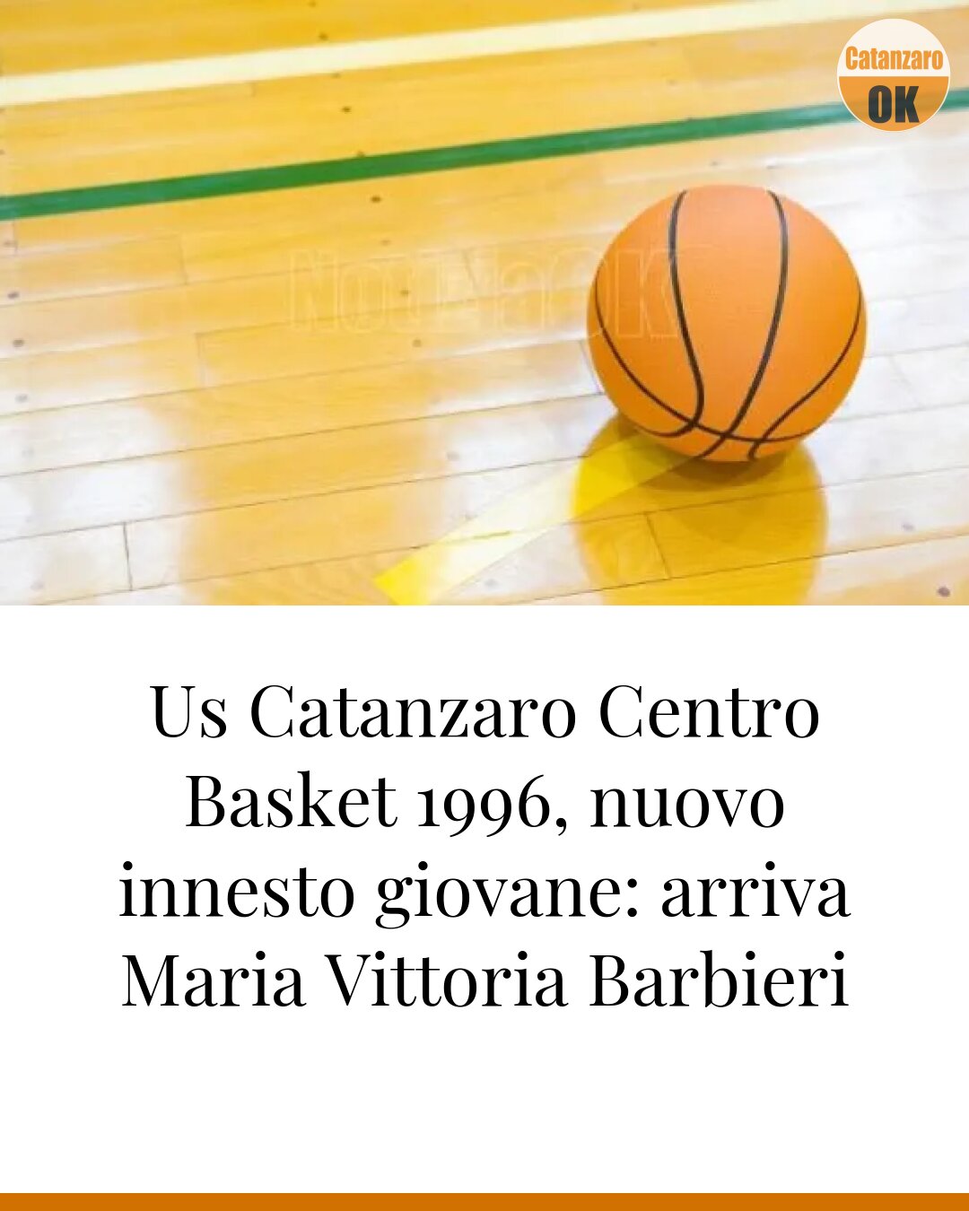 Us Catanzaro Centro Basket 1996, nuovo innesto giovane: arriva Maria Vittoria Barbieri