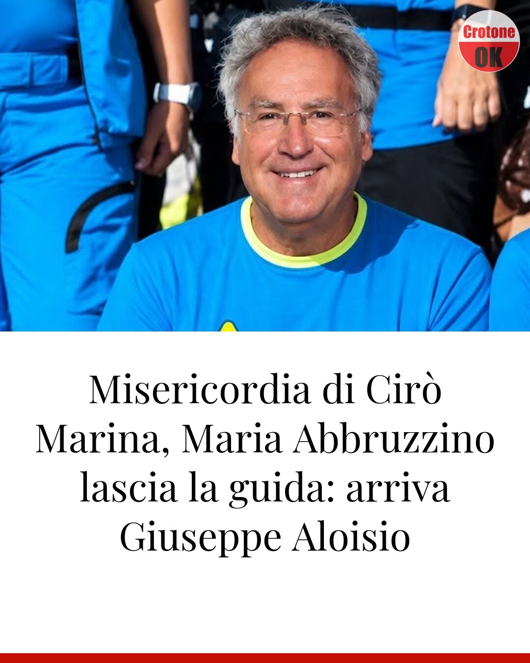 Misericordia di Cirò Marina, Maria Abbruzzino lascia la guida: arriva Giuseppe Aloisio