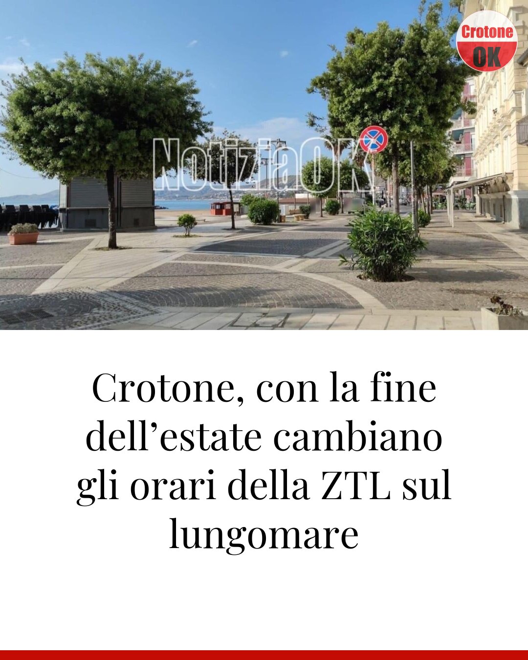 Crotone, con la fine dell’estate cambiano gli orari della ZTL sul lungomare