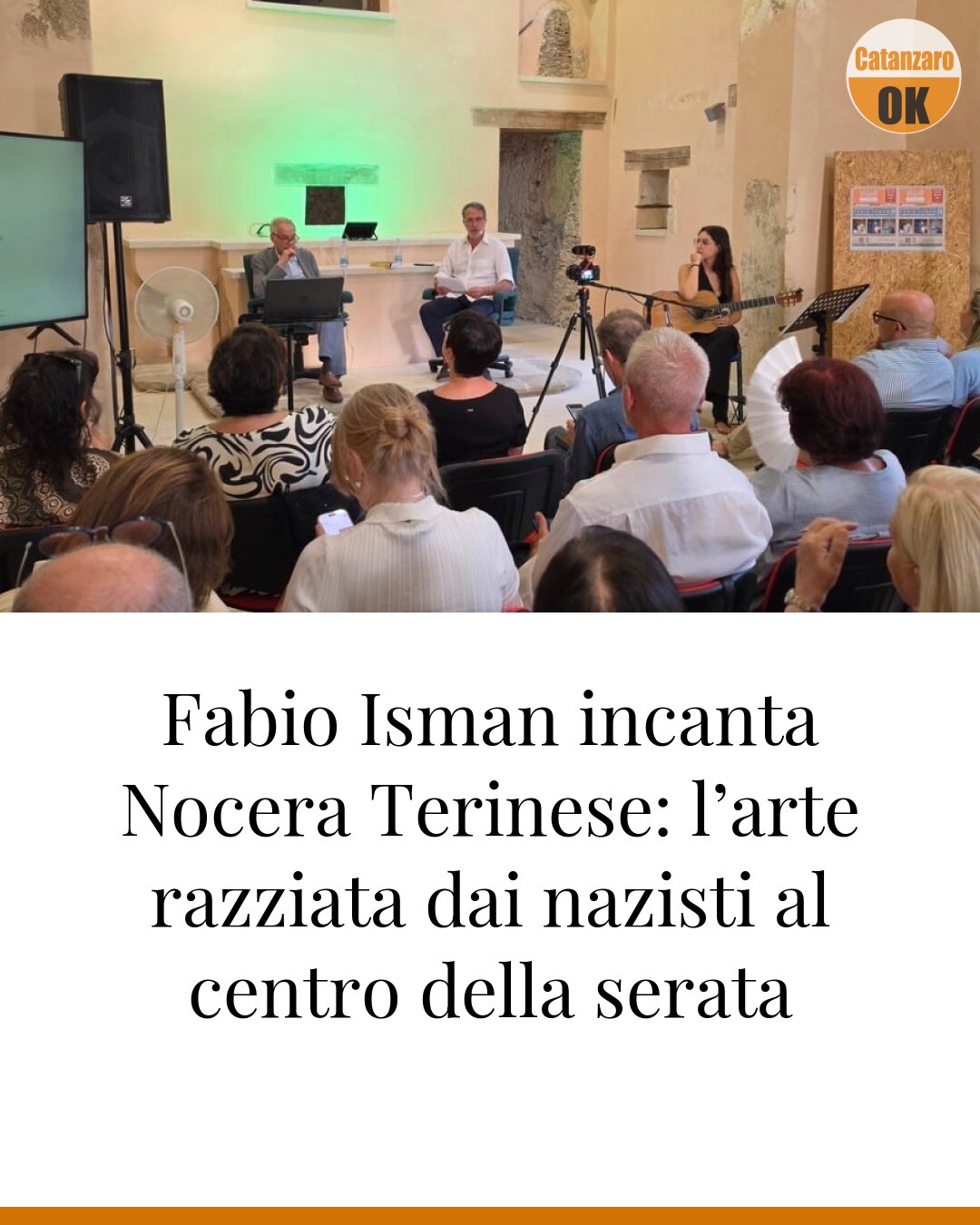 Fabio Isman incanta Nocera Terinese: l’arte razziata dai nazisti al centro della serata
