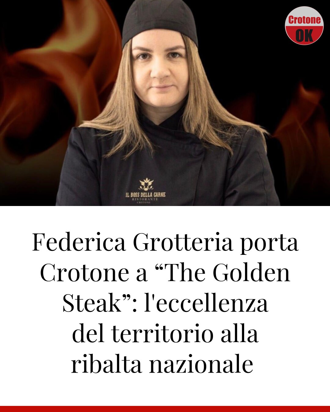 Federica Grotteria porta Crotone a “The Golden Steak”: l'eccellenza del territorio alla ribalta nazionale 