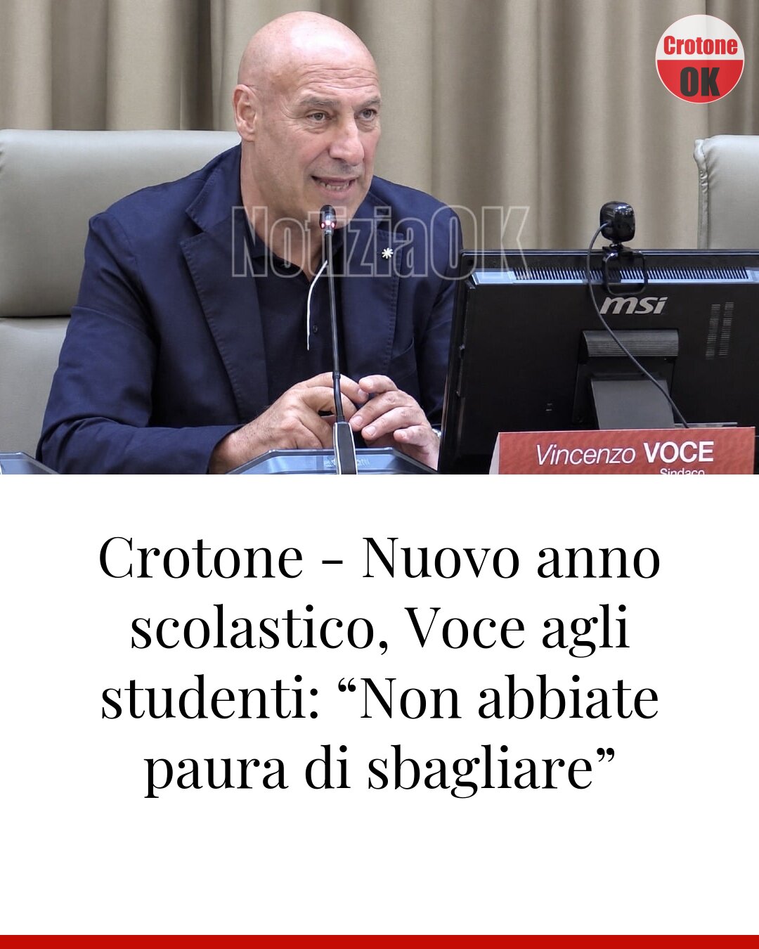Crotone - Nuovo anno scolastico, Voce agli studenti: “Non abbiate paura di sbagliare”