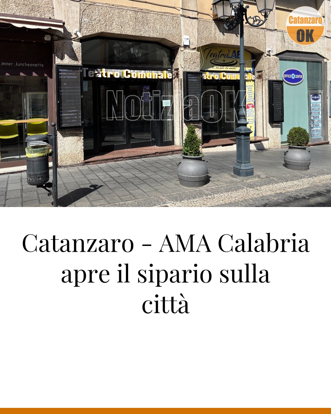 Catanzaro - AMA Calabria apre il sipario sulla città