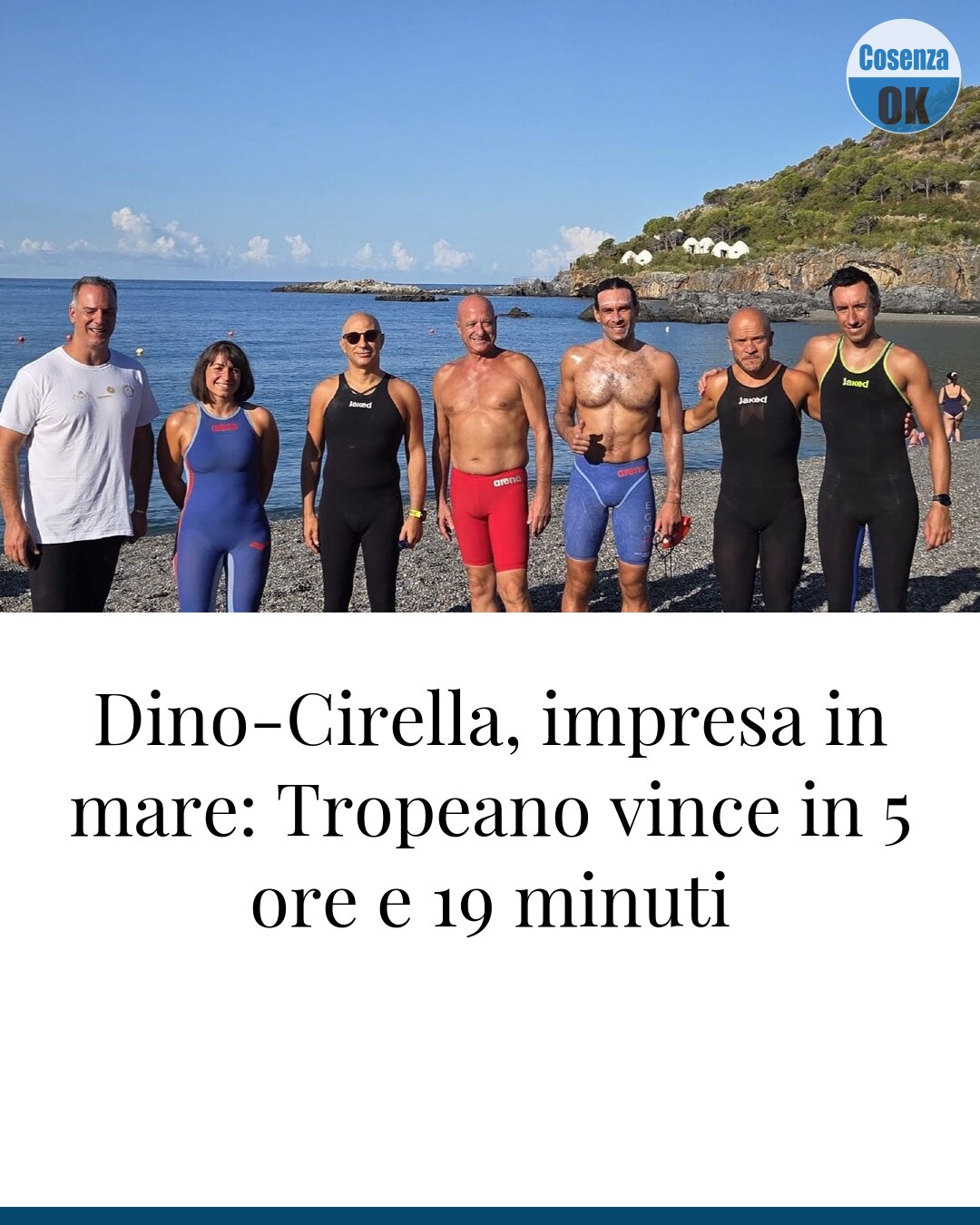 Dino-Cirella, impresa in mare: Tropeano vince in 5 ore e 19 minuti
