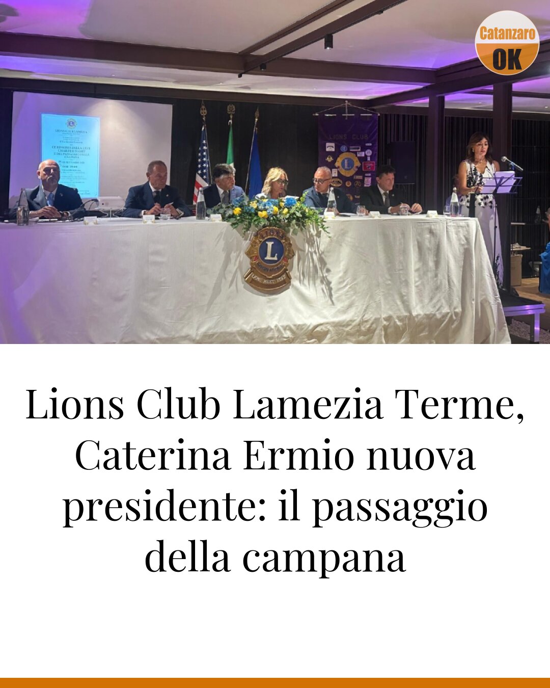 Lions Club Lamezia Terme, Caterina Ermio nuova presidente: il passaggio della campana