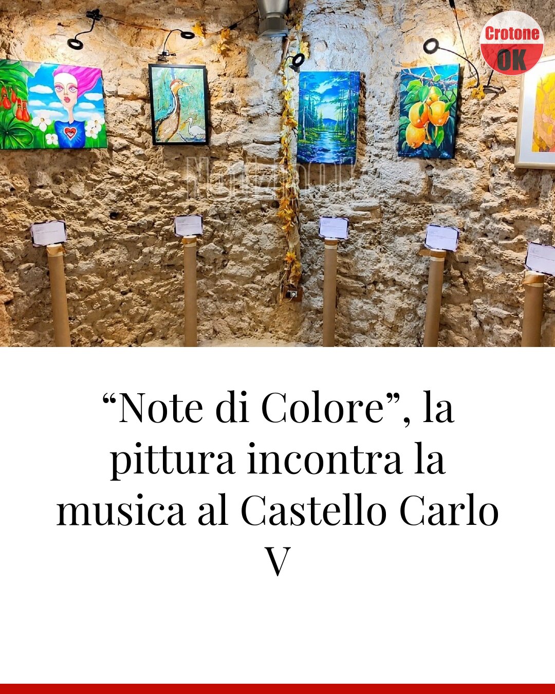 “Note di Colore”, la pittura incontra la musica al Castello Carlo V