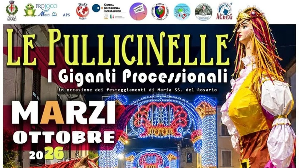 Marzi, arrivano le “Pullicinelle”: quattro giorni di festa tra tradizione e spettacoli - Foto Locandina Ufficiale 