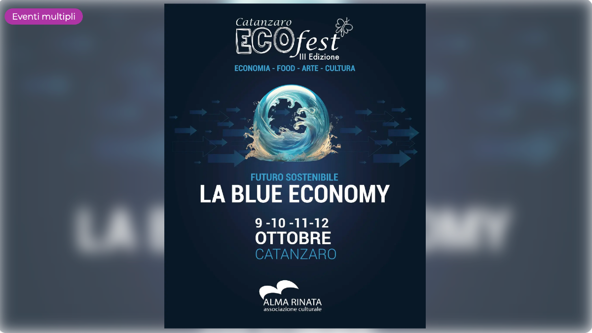 Ecofest 2025, Catanzaro guarda al mare: quattro giorni dedicati alla Blue Economy - Foto Locandina Ufficiale 
