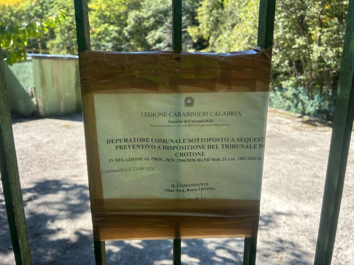 Sequestrato il depuratore di Trepidò: «Cotronei merita chiarezza» - Foto: Depuratore di Trepidò