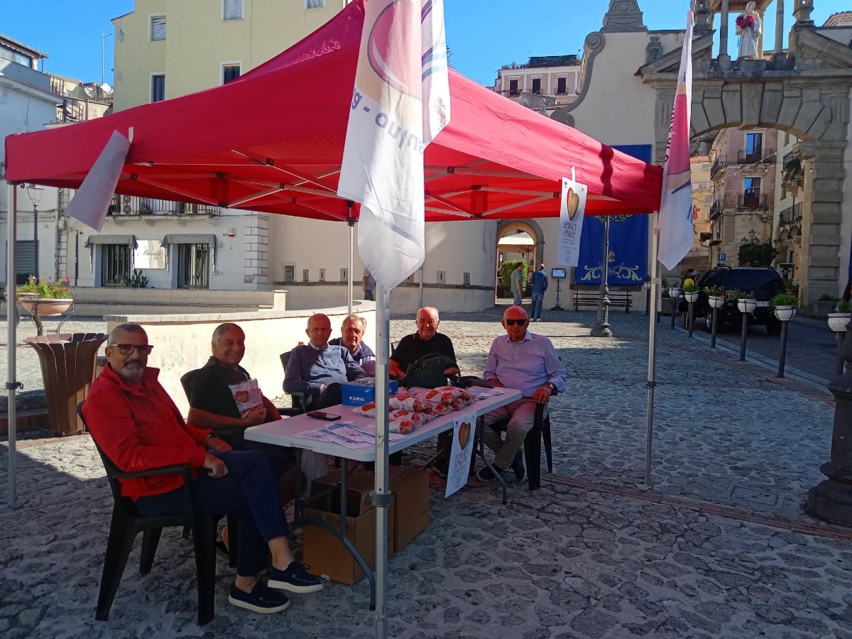 Paola, in piazza la campagna “Le noci del cuore” de Gli Amici del Cuore - Foto Uff Stampa Comune di Paola 