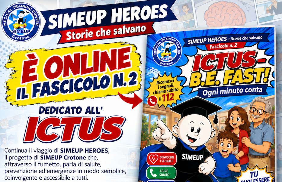 SIMEUP Crotone, un fumetto per imparare a riconoscere l’ictus - Foto: Ufficio stampa Simeup Crotone