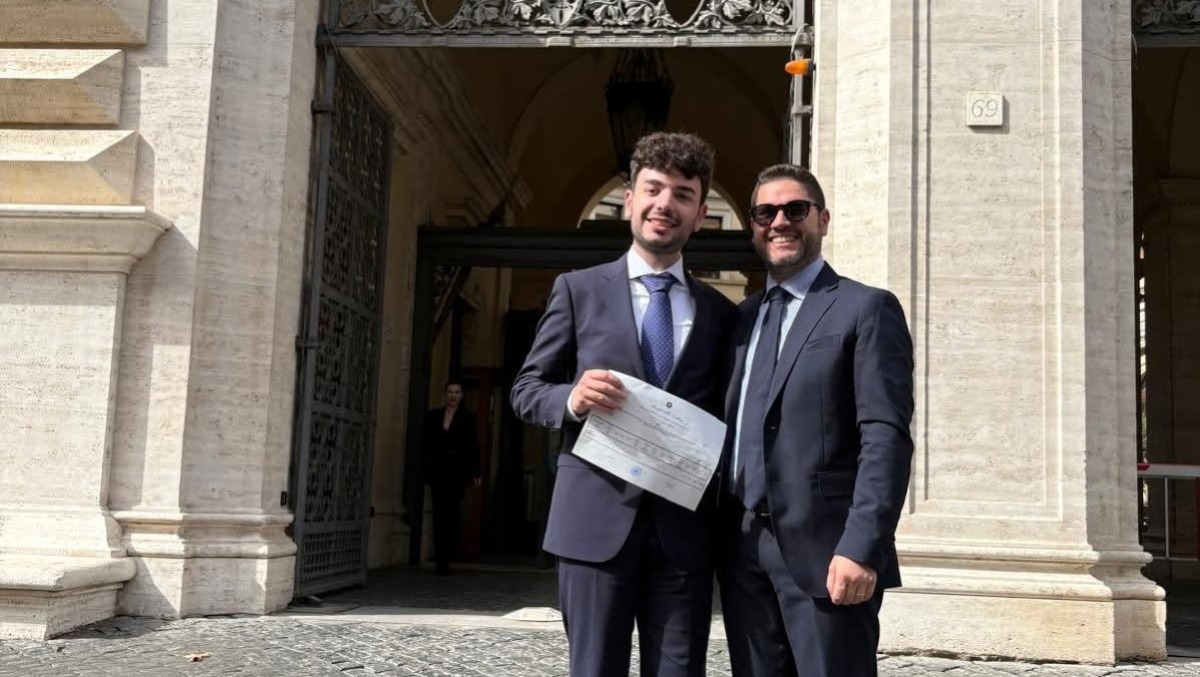 Saracena, Lorenzo Caffè supera il concorso in magistratura a 27 anni - Foto: Uff. Stampa Comune di Saracena