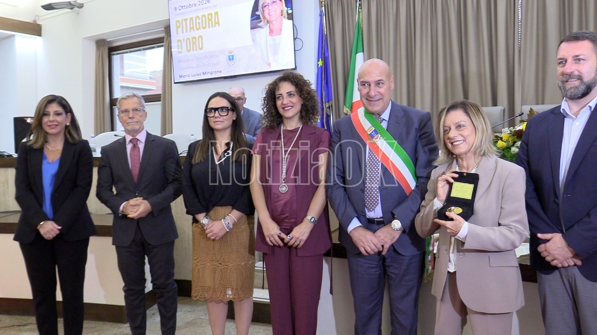 (VIDEO) Crotone, il Pitagora d’Oro a Maria Luisa Mingrone: premiati rigore e legalità - Foto: Redazione 