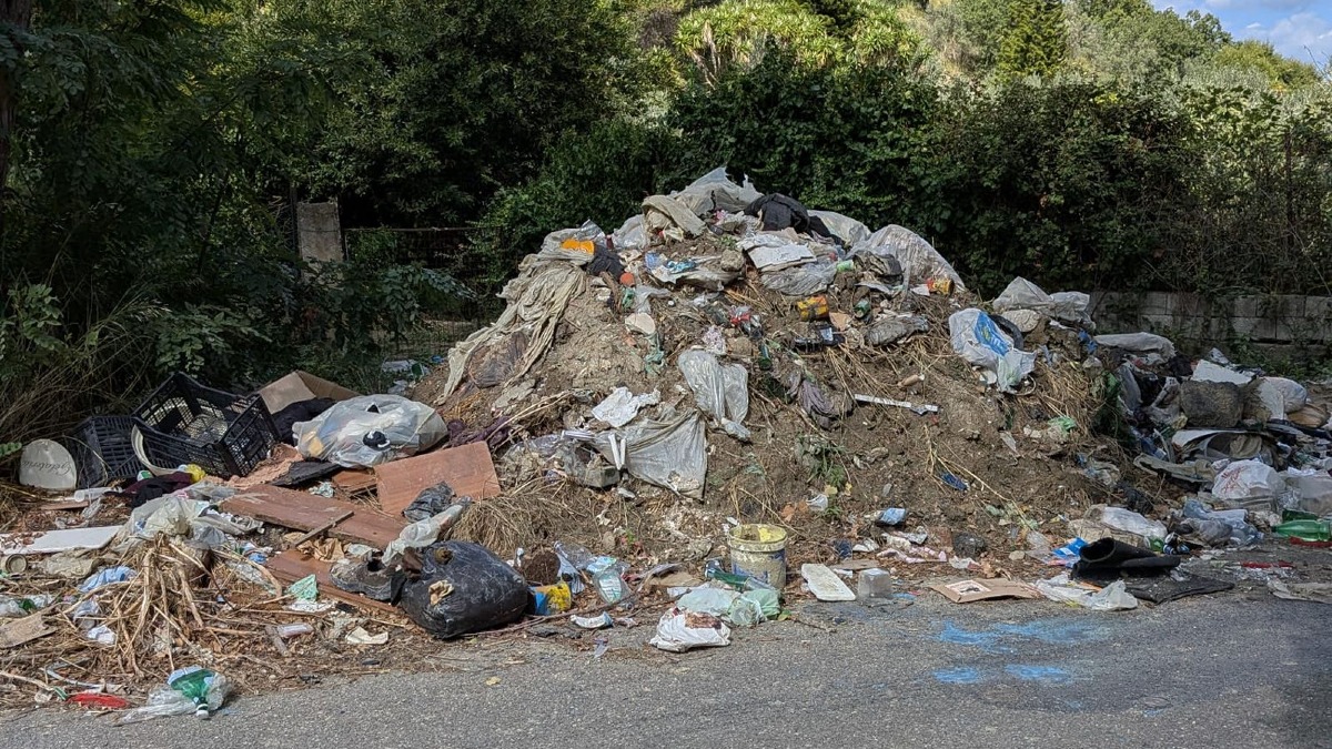 Catanzaro - Rifiuti abbandonati in via Tagliamento, Barberio: «La Provincia intervenga subito» - Foto Uff Stampa Comune di Catanzaro