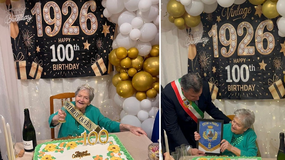Paola, nonna Genoveffa Maiorano compie 100 anni: festa con il sindaco Perrotta -  Foto Uff. Stampa Comune di Paola 