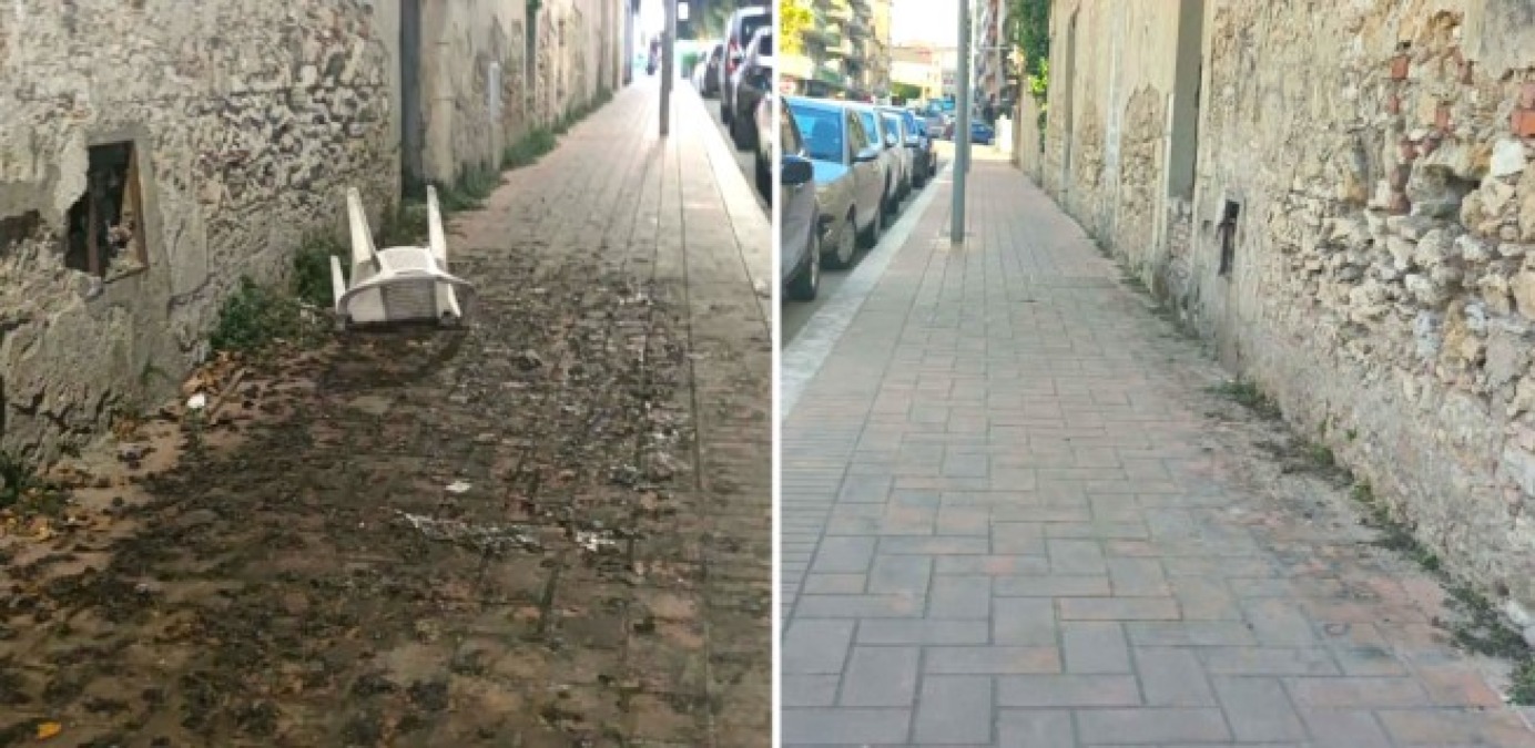 Crotone, ripulito il marciapiede di via Mario Nicoletta - 