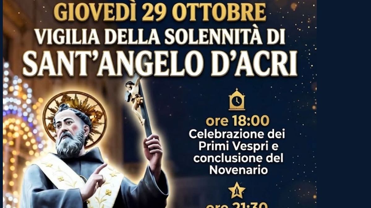 Sant’Angelo d’Acri, oggi la vigilia della solennità: preghiere e celebrazioni in Basilica - Foto Locandina Ufficiale 