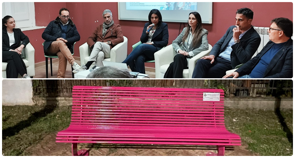 Mendicino, “Ottobre Rosa - In rete per la salute”: inaugurata la panchina rosa
