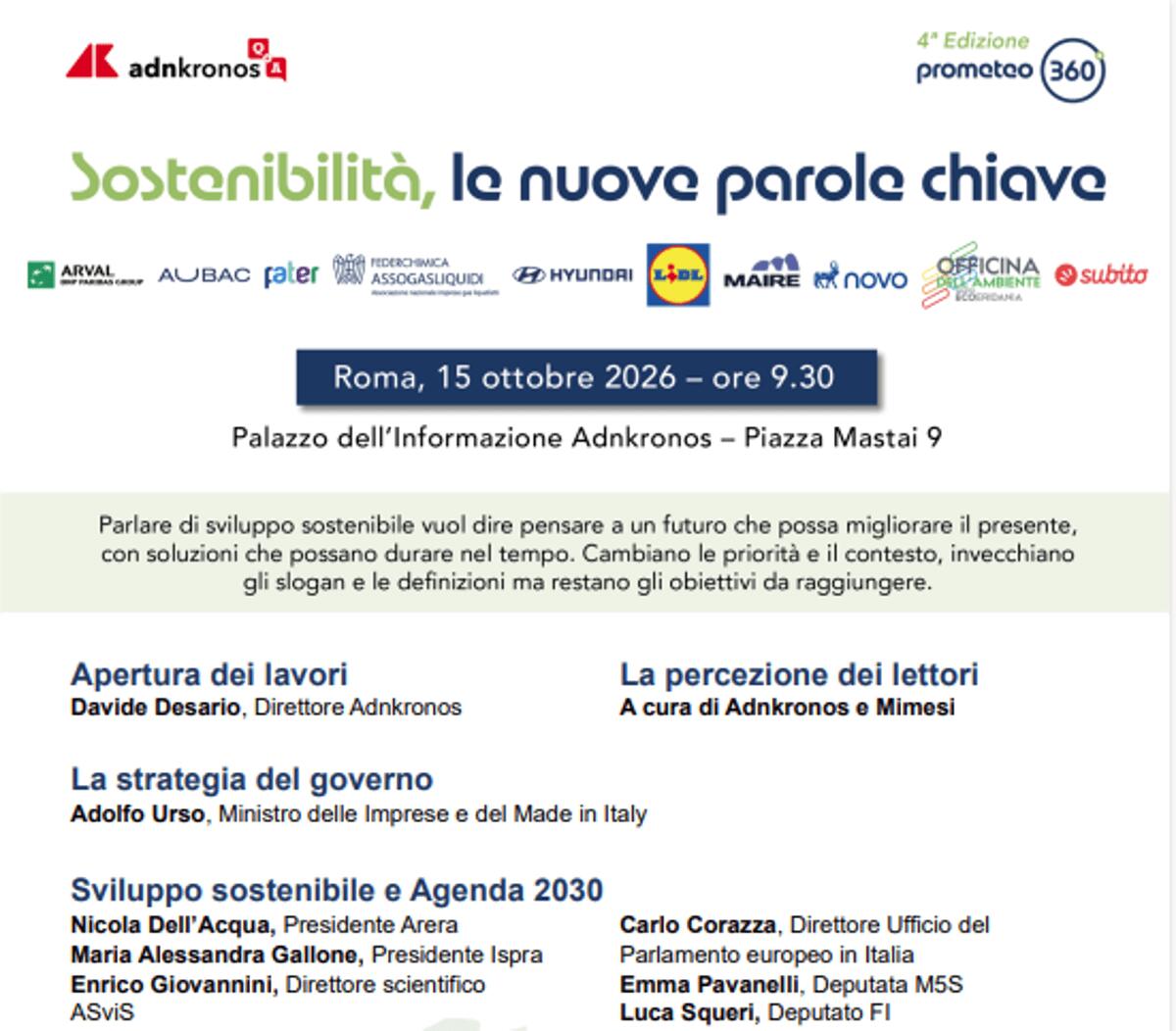 Sostenibilità, ‘le nuove parole chiave’: torna l’appuntamento con Adnkronos Q&A - 