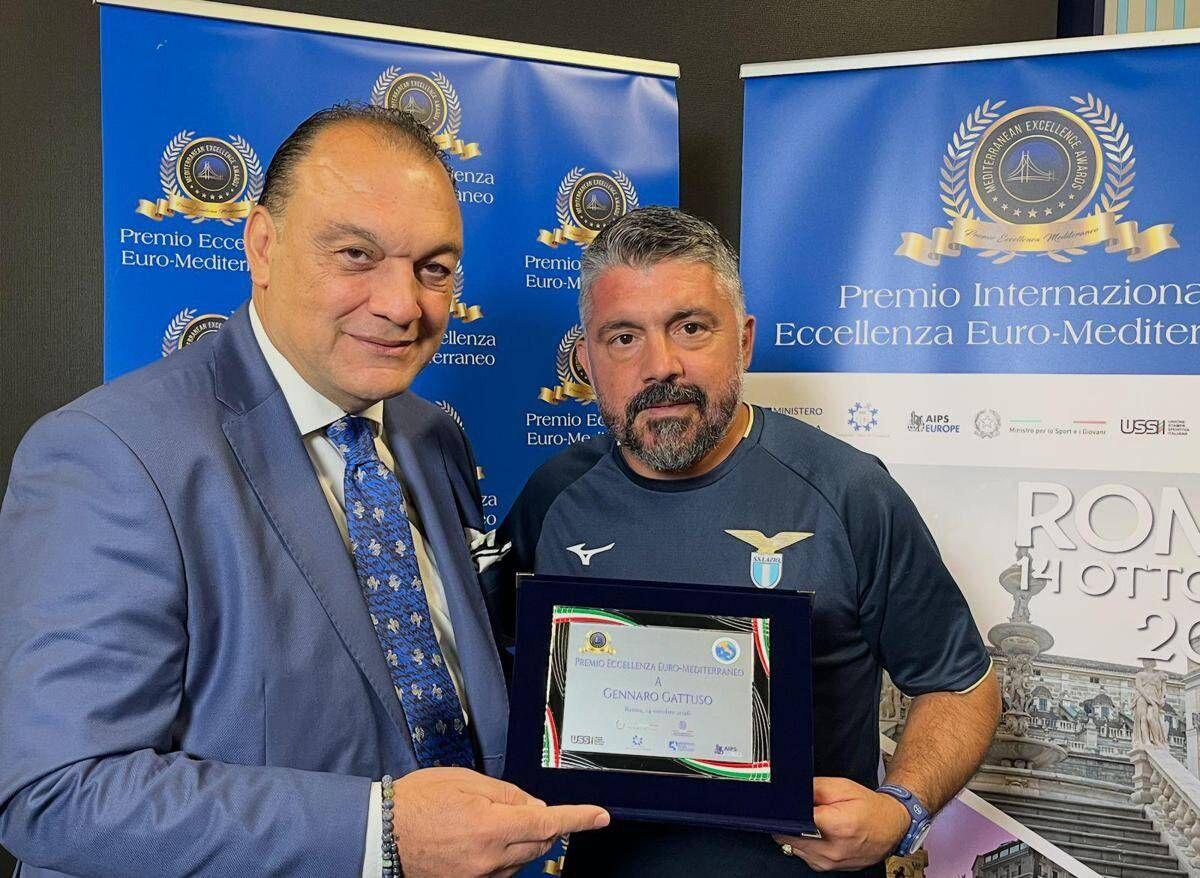 A Gattuso il Premio Eccellenza Euro Mediterraneo: "I giovani vanno ascoltati, alla Lazio nessun alibi" - 
