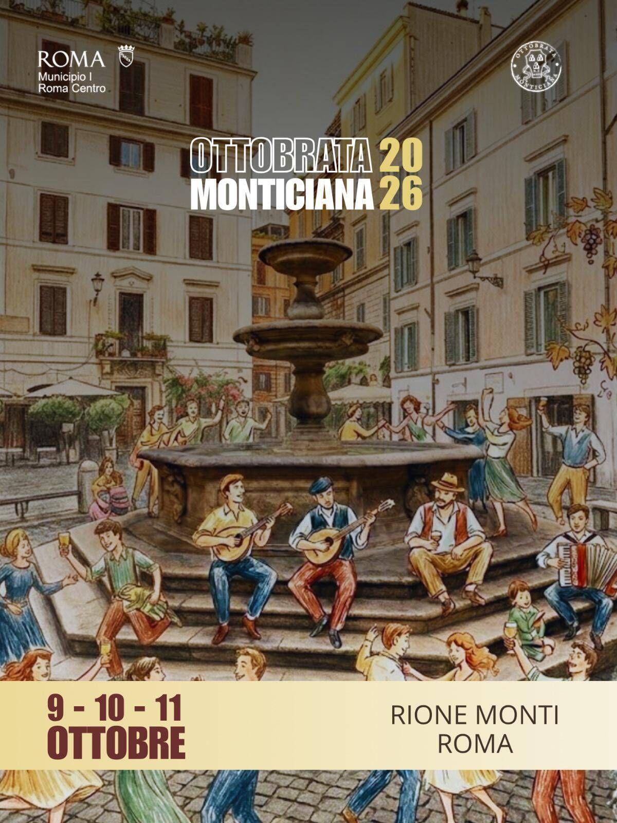 Roma, dal 9 all’11 ottobre 34esima edizione dell’Ottobrata monticiana: tre giorni di eventi gratuiti nel Rione - 