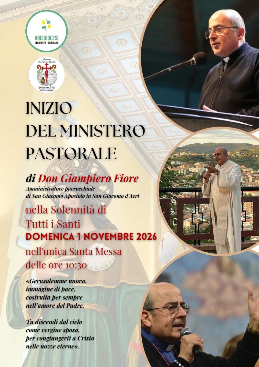 Inizio ministero sacerdotale san giacomo d'acri 