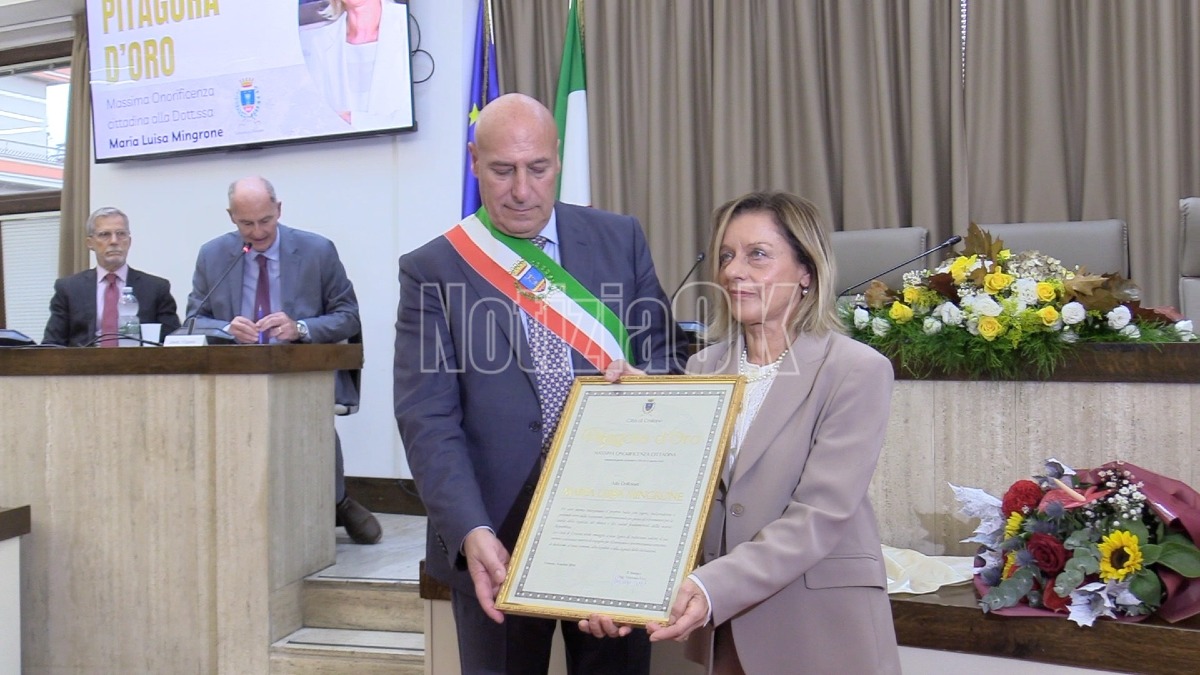 Pitagora d'oro a Maria Luisa Mingrone - Redazione 9.10.2026